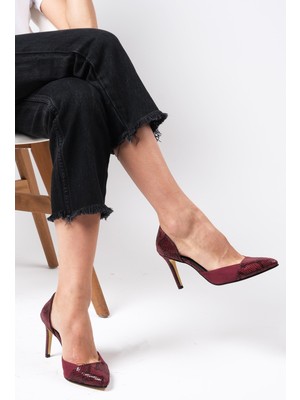 Mio Gusto Brien Bordo Yılan Stiletto