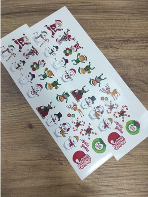 Engin Print Yılbaşı Christmas Noel Etiketleri 40 Parça Sticker Waterproof