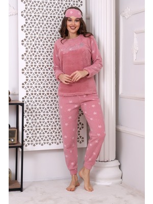 Wordex Fwn 3024 Peluş Welsoft Polar Kışlık Yumoş Kadın Pijama Takımı