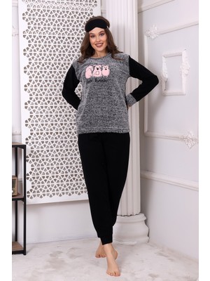 Wordex Fawn 3016 Peluş Welsoft Polar Kışlık Kadın Yumoş Pijama Takımı