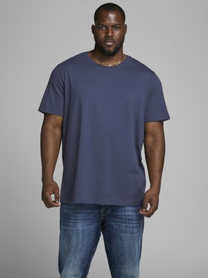 Jack & Jones Bisiklet Yaka Basic Tisört-Büyük Beden-12158482