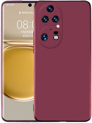 Apsuwa Huawei P50 Pro Kılıf Mat Lüx Kamera Korumalı Premier Mat Silikon Mürdüm