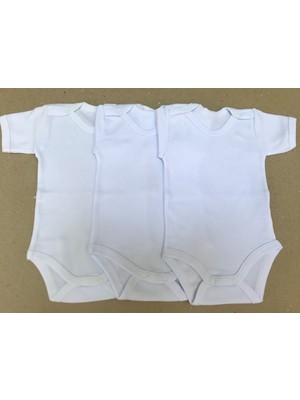 Özdemirli Bebe Çıtçıtlı Badi Kısa Kol (3 Lü Paket)