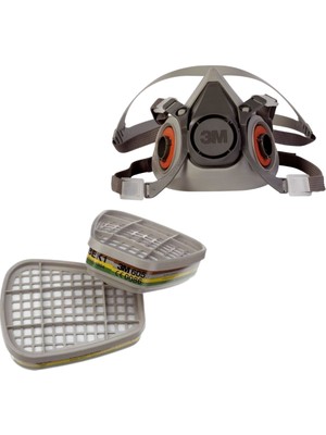 3m 6300 Yarım Yüz Maskesi ve 3m 6059 Abek1 Maske Filtresi