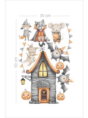 Piksel Grafik Halloween Yarasa Modelli Çocuk Odası Sticker