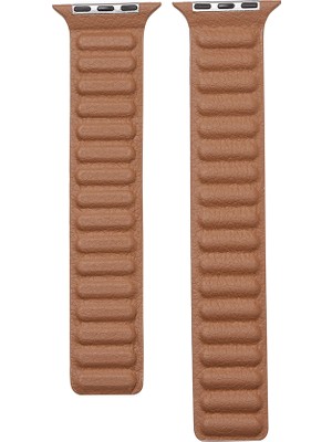 Pilanix Apple Watch Ultra 49 mm Için Kademelı Manyetik Deri Leather Kayış-Kordon
