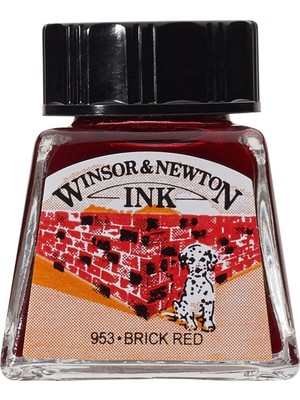 Winsor & Newton Drawing Ink Çini Mürekkebi 14ML 040 Brick Red