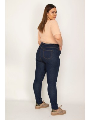 Şans Kadın Lacivert 5 Cepli Skinny Kot Pantolon 65N26097