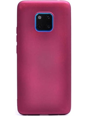 Apsuwa Huawei Mate 20 Pro Kılıf Premier Lüx Yumuşak Silikon Mürdüm