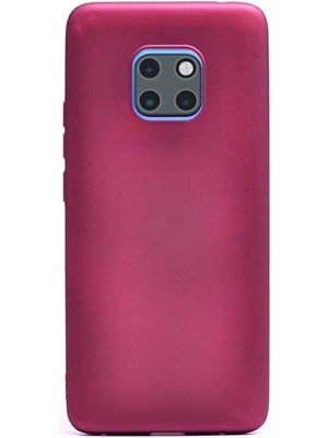 Apsuwa Huawei Mate 20 Kılıf Premier Silikon Arka Koruma Mürdüm