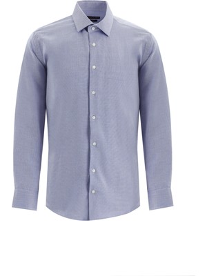Kiğılı Uzun Kol Slim Fit Oxford Gömlek