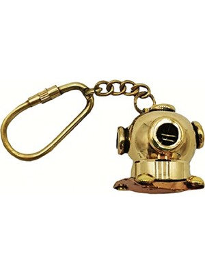 Hediye Fikri Pirinç Dalgıç Başlıklı Anahtarlık