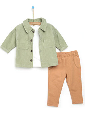 Cassiope Green World Sweatshirt-Pantolon-Cep Detaylı Şık Ceket Takım