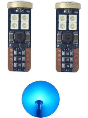 Fardoktoru  T10 LED Park Ampulü 12SMD W5W Canbus Buz Mavi