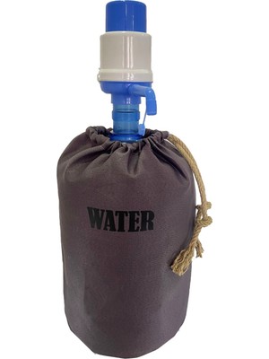 Nelson Damacana Kılıfı Baskılı Jüt Büzgü Ipli Yıkanabilir Kılıf-Gri