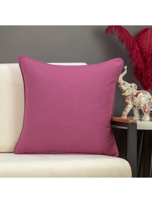 Conthes Fuşya Renk Düz Kırlent Kılıfı Duck