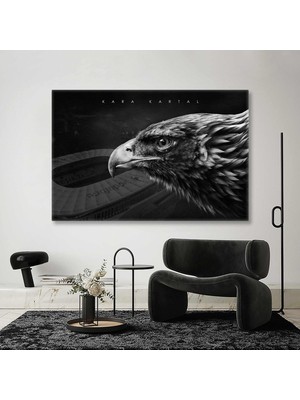 SML Tablo Kara Kartal ve Stadyum Kanvas Tablo