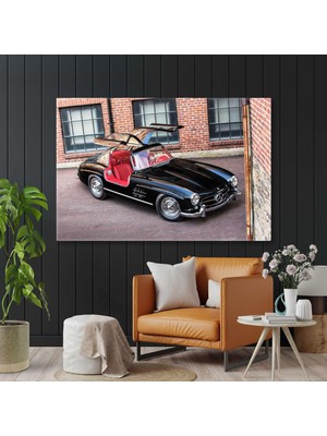 SML Tablo Mercedes Benz 300 Sl Cabrio Kanat Kapılı Araba Kanvas Tablo