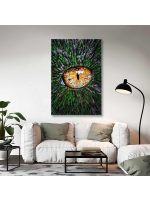 SML Tablo Kedi Gözü ve Baharda Orman Kanvas Tablo