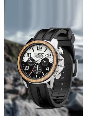 Bobobird Hnatuy Doğal Ahşap Detaylı Quartz Erkek Saat