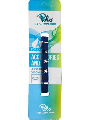 Polo Zilli Yıldızlı Kadife Kedi Boyun Tasması Laci