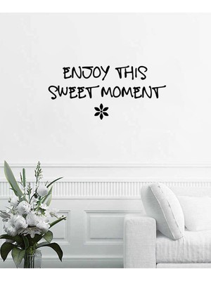 Mıgnatıs Enjoy This Sweet Moment Duvar Stickerı 60X27CM - Siyah