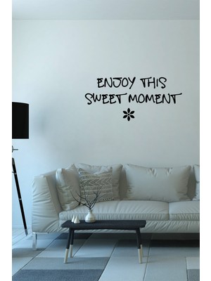 Mıgnatıs Enjoy This Sweet Moment Duvar Stickerı 60X27CM - Siyah