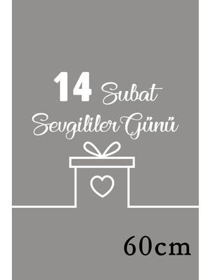 Mıgnatıs 14 Şubat Sevgililer Günü Hediye Paketi 60 cm Sticker