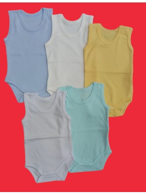 Özdemirli Bebe Özdemirli Kız Çocuk Bebe Askılı Basic Atlet 5li Paket 0-48 Ay Renkli Çıtçıtlı Badi