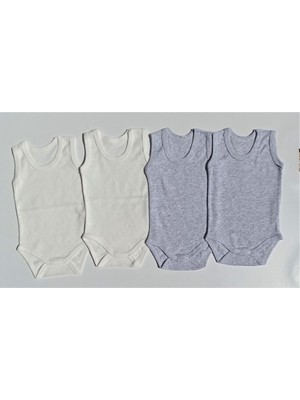 Özdemirli Bebe Jakarlı Klimalı Askılı Çıtçıtlı Badi 4 Lü Paket