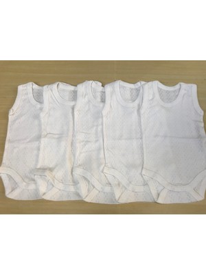 Bebe Jakarlı Klimalı Askılı Çıtçıtlı Badi   (5 Li Paket)