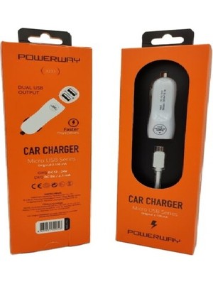 2.1A (Micro) Araç Çakmaklık Şarj Cihazı Powerway X233