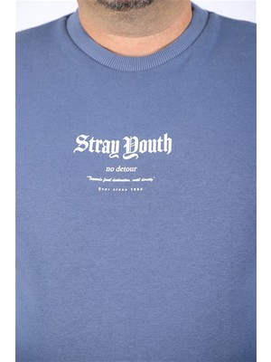 Starbattal Erkek Sweat Stray South 22730 Mavı