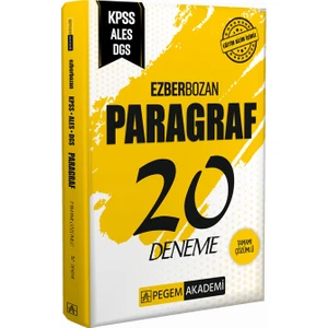 Pegem Akademi Yayıncılık KPSS ALES DGS Ezberbozan Paragraf 20 Deneme