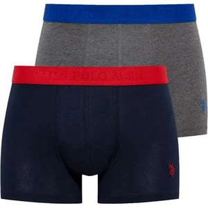 U.S. Polo Assn. Erkek Lacivert - Antrasit Melanj 2'li Boxer 80371