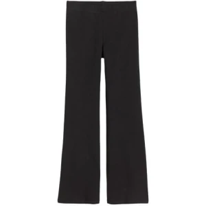 Ispanyol Paça Kız Çocuk Tayt Orta Kalınlıkta Pamuklu Siyah Renk