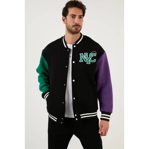 Regular Fit Içi Yumuşak Tüylü Kolej Yaka Bomber Mont Erkek Mont 628Y2775
