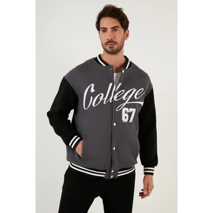 Regular Fit Içi Yumuşak Tüylü Kolej Yaka Bomber Mont Erkek Mont 628X8928