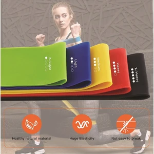 Pilates Bandı Plates Egzersiz Direnç Lastiği 5'li Set