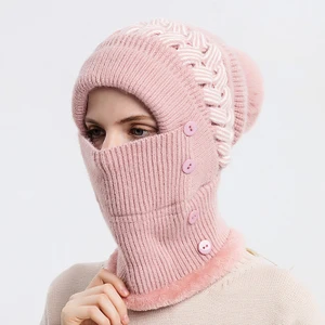 Swico Remado Bayan Kışlık Peluş Şapka ve Eşarp - Pembe (Yurt Dışından)