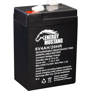 Energy Mustang Akü 6 Volt 4 Amper Energy Mustang (70 x 48 x 101 Mm) (Işıldak Aküsü)