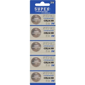 Pil Düğme 2430 3V (Beşli Paket) Supex