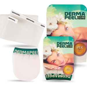 Doğal Ipek Banyo Kesesi + Doğal Ipek Yüz Kesesi
