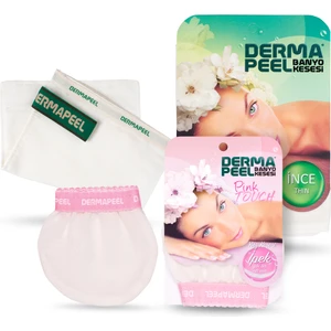 Ince Banyo Kesesi + Pink Touch Yüz Kesesi Set Set