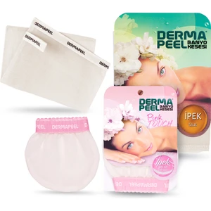 Doğal Ipek Banyo Kesesi Pink Touch Yüz Kesesi Set