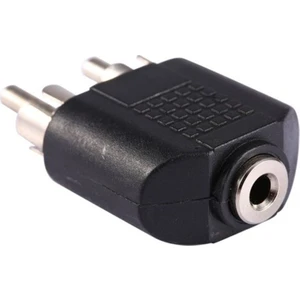 3.5 mm Stereo Dişi / 2 Rca Erkek Çevirici Jack