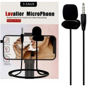 HL-5344 3.5 mm 3 Boğumlu Aux Kablolu Yaka Mikrofonu Youtuber Mikrofonu