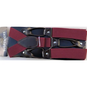 Kemer Sepeti Bordo Düğmeli Pantolon Askısı