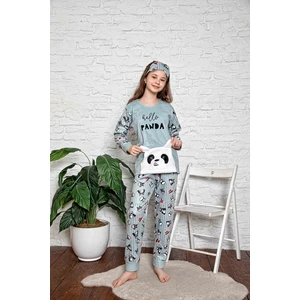 Kız Çocuk Uzun Kollu Garson Boy Polar Kışlık Pijama Takımı