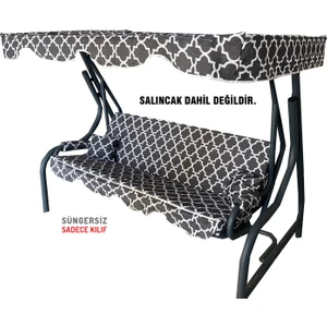 3 Kişilik Salıncak Minder Seti Süngersiz Kılıfı Karaçatı Bahçe Minderi